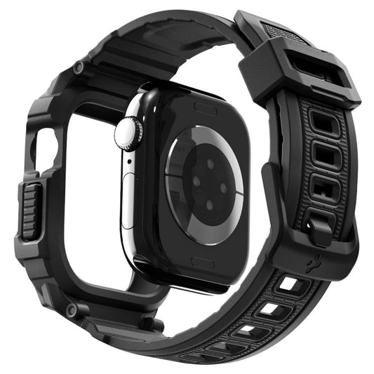 Spigen Rugged Armor Pro V2 hoes voor Apple Watch Series 10 / 11 42mm, Matzwart ACS10494