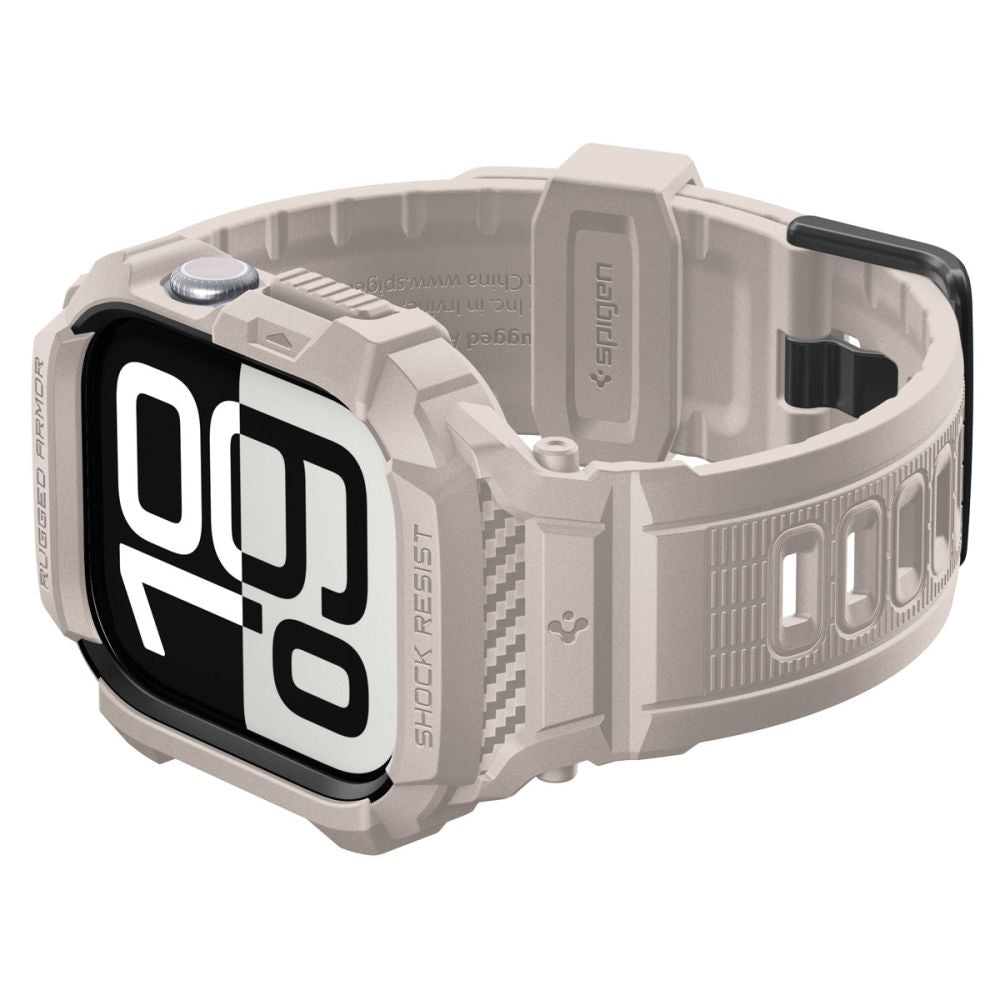 Spigen Rugged Armor Pro V2 Case for Apple Watch Series 10 / 11 46mm, Beige ACS10506