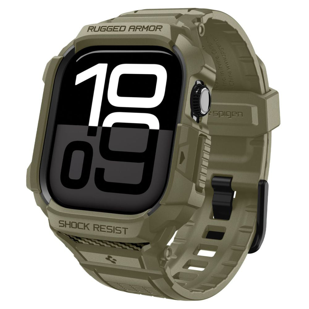 Spigen Rugged Armor Pro V2 hoesje voor Apple Watch Series 10 / 11 46mm, Kaki ACS10507