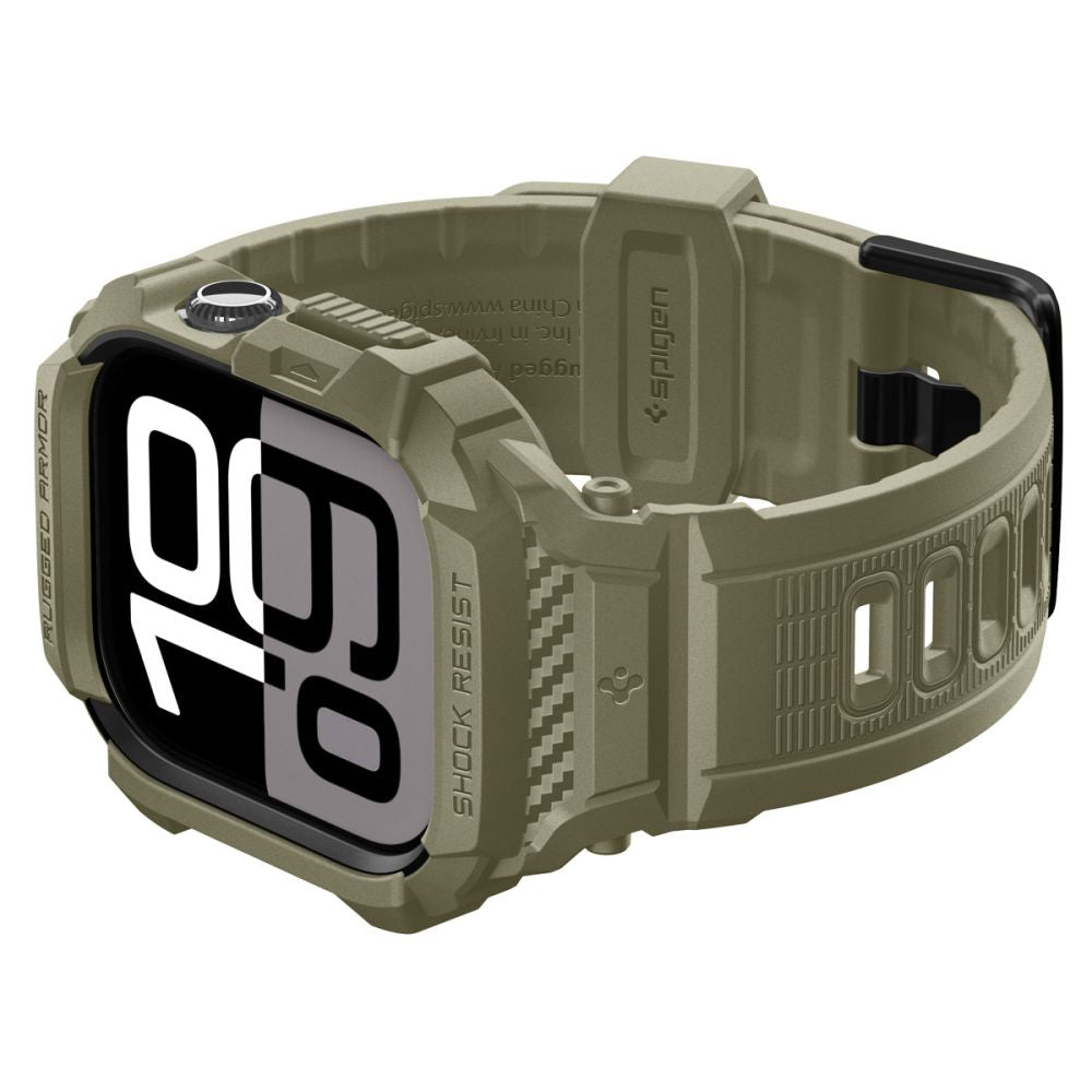 Spigen Rugged Armor Pro V2 hoesje voor Apple Watch Series 10 / 11 46mm, Kaki ACS10507