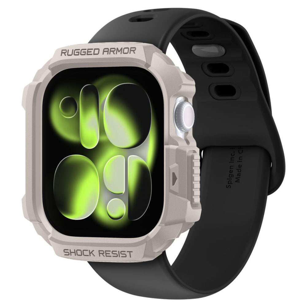 Spigen Rugged Armor V2 Case for Apple Watch Series 10 / 11 42mm, Beige