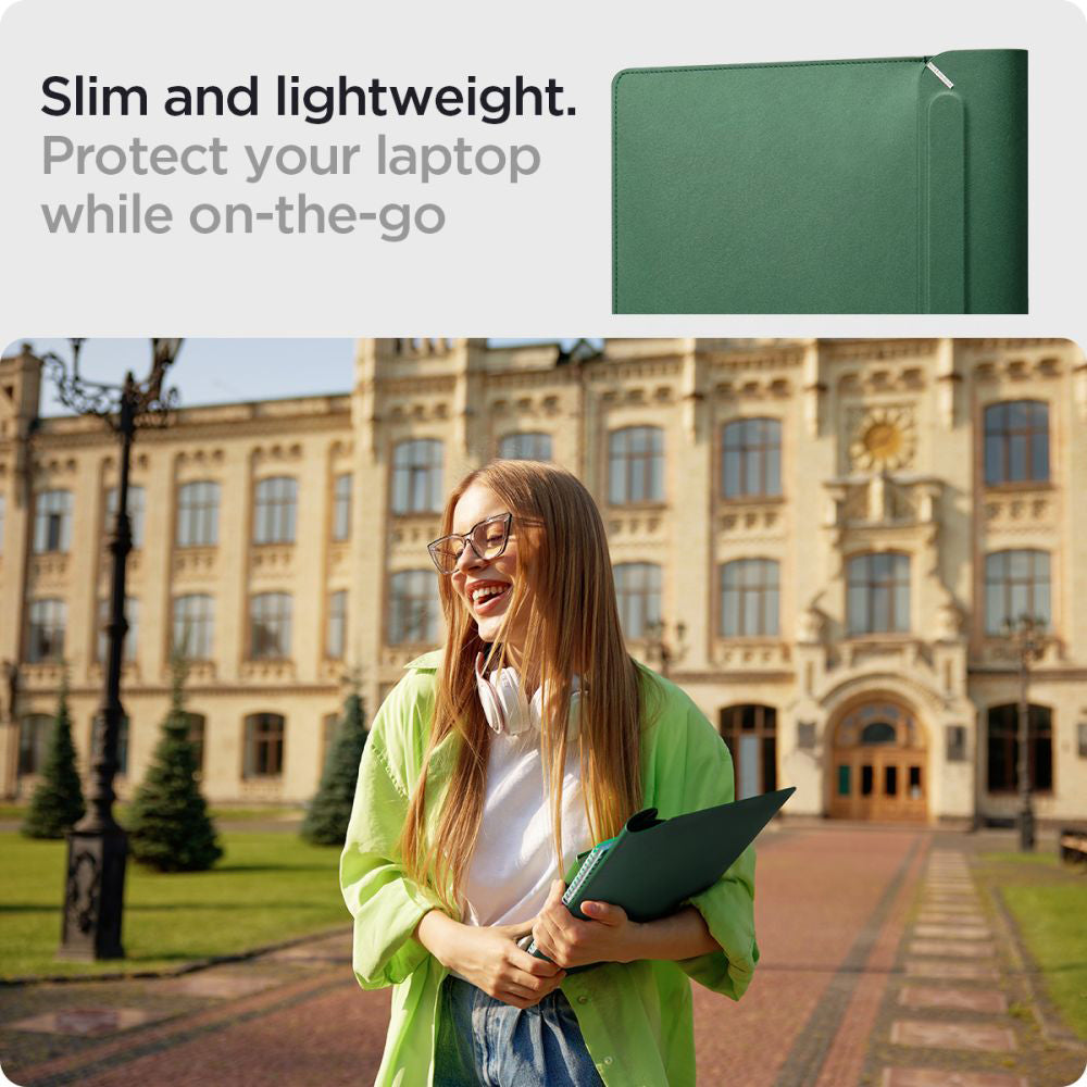 Spigen Valentinus Case for Laptop 15inch - 16inch, Green AFA06420