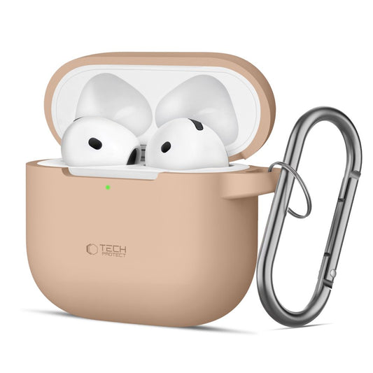 Tech-Protect Silicone Hook hoes voor Apple AirPods 4, Beige