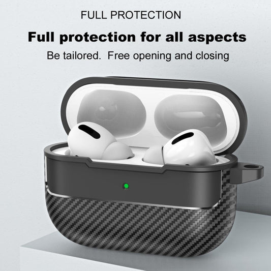 Techsuit CarbonFiber hoes voor Apple AirPods Pro 3, Zwart