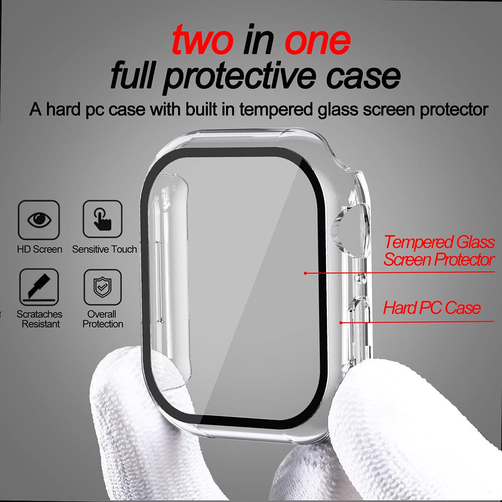 Techsuit Defense360 Pro hoes voor Apple Watch 7 41mm Series, Transparant