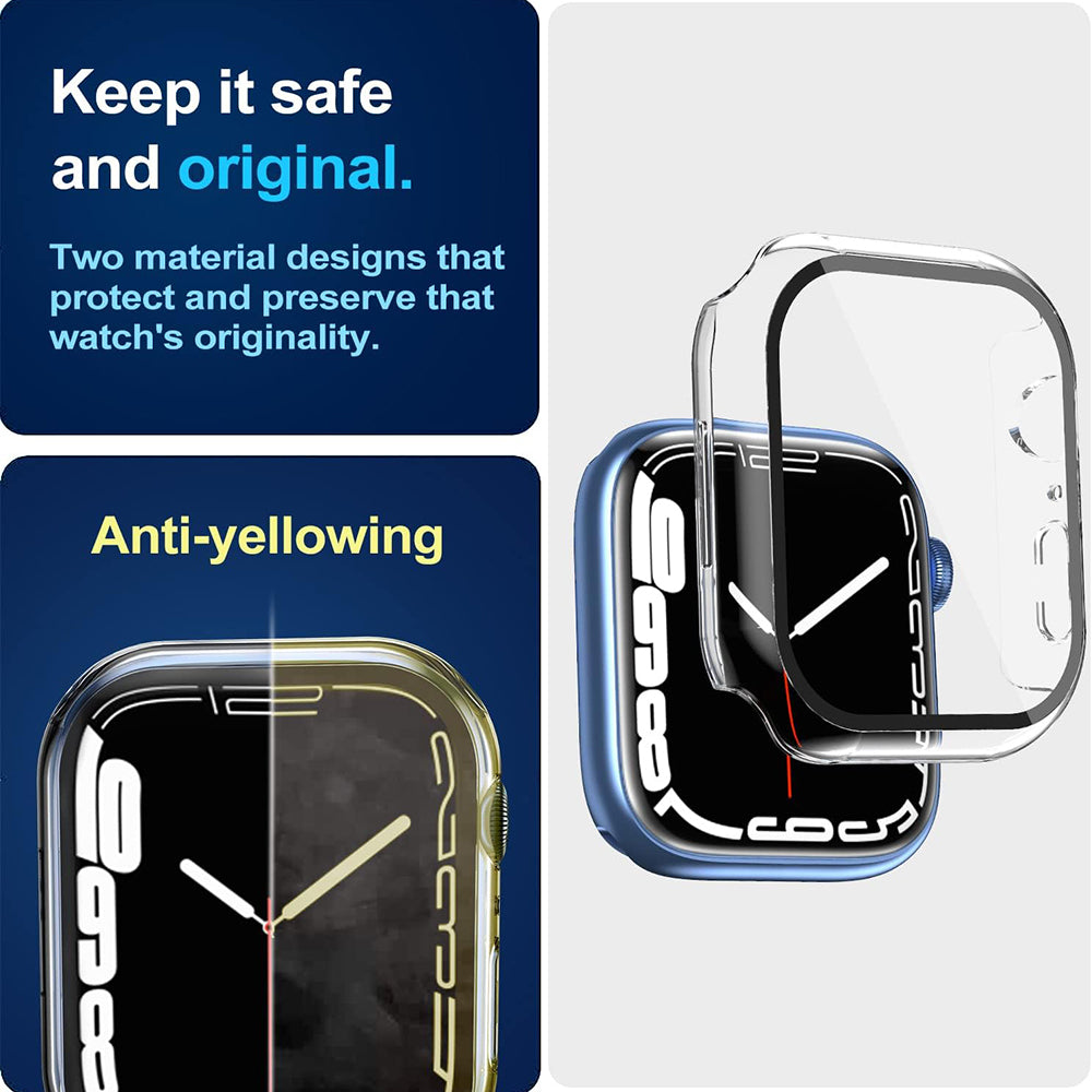 Techsuit Defense360 Pro hoes voor Apple Watch 7 45mm Series, Transparant
