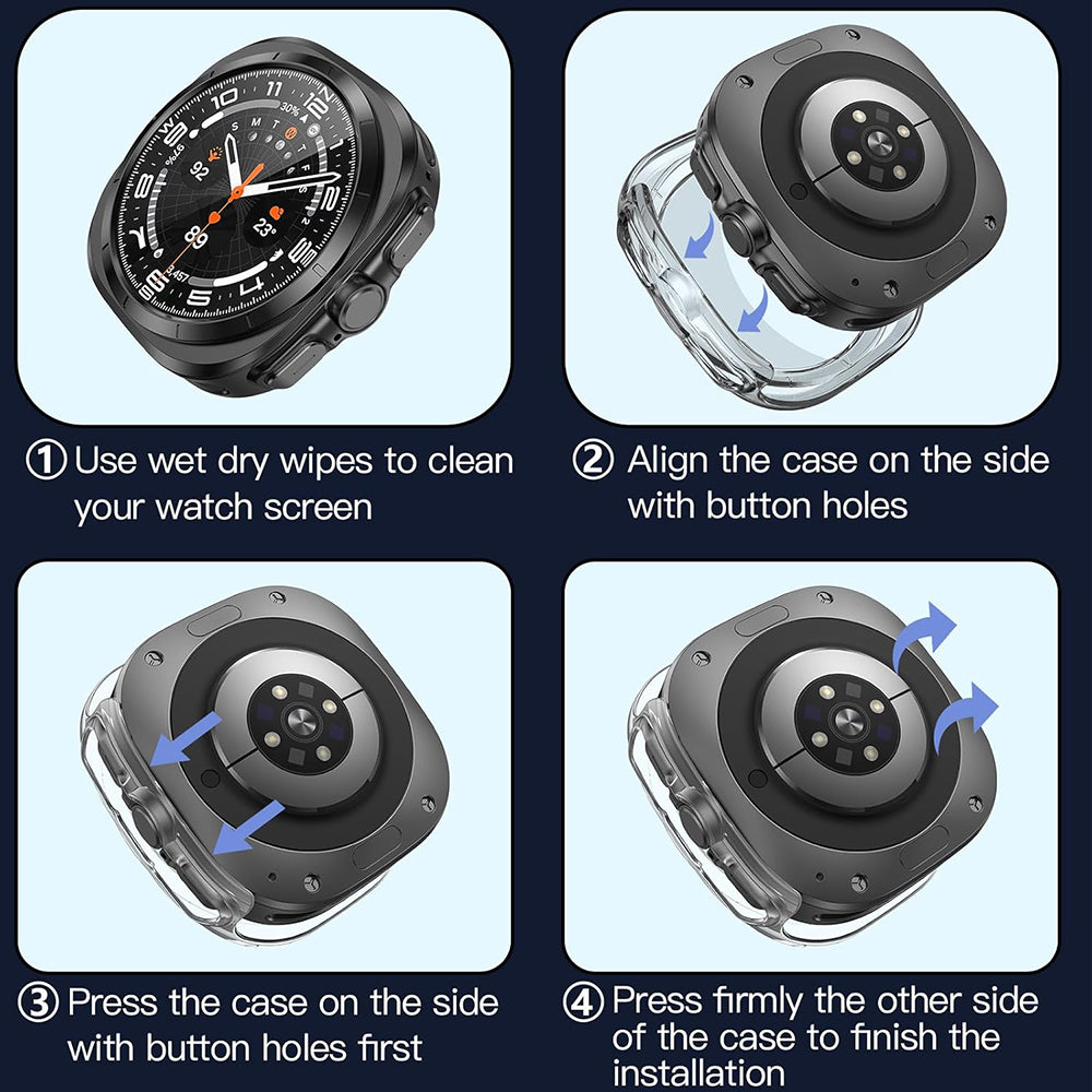 Techsuit Defense360 Pro hoes voor Samsung Galaxy Watch Ultra, Transparant