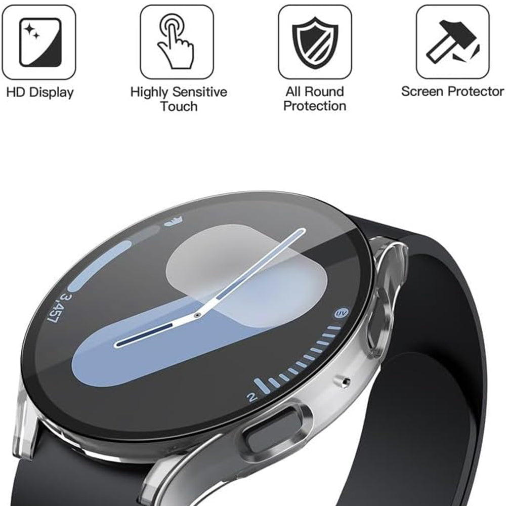 Techsuit Defense360 Pro hoes voor Samsung Galaxy Watch7 44mm, Transparant