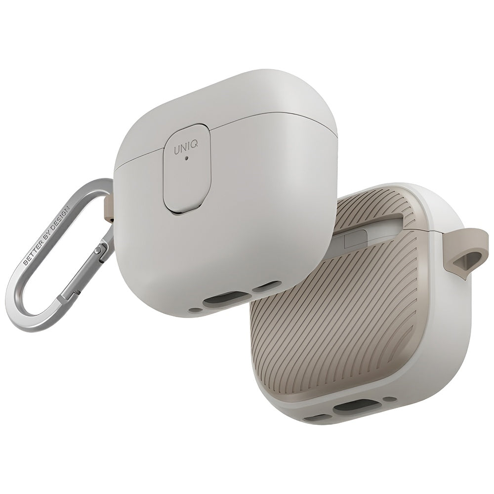 UNIQ Clyde hoes voor Apple AirPods 4, Grijs Beige