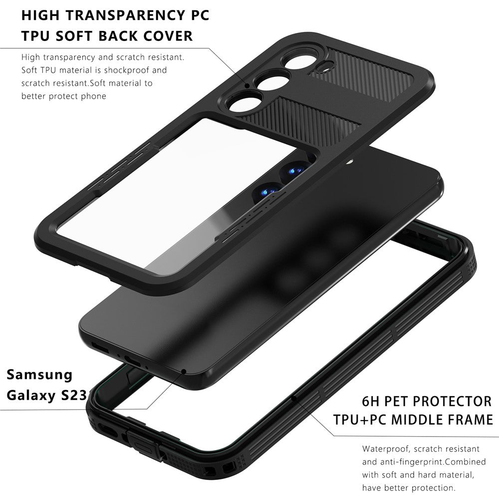 Waterproof hoes voor Samsung Galaxy S26 Plus S947, ShellBox, Zwart