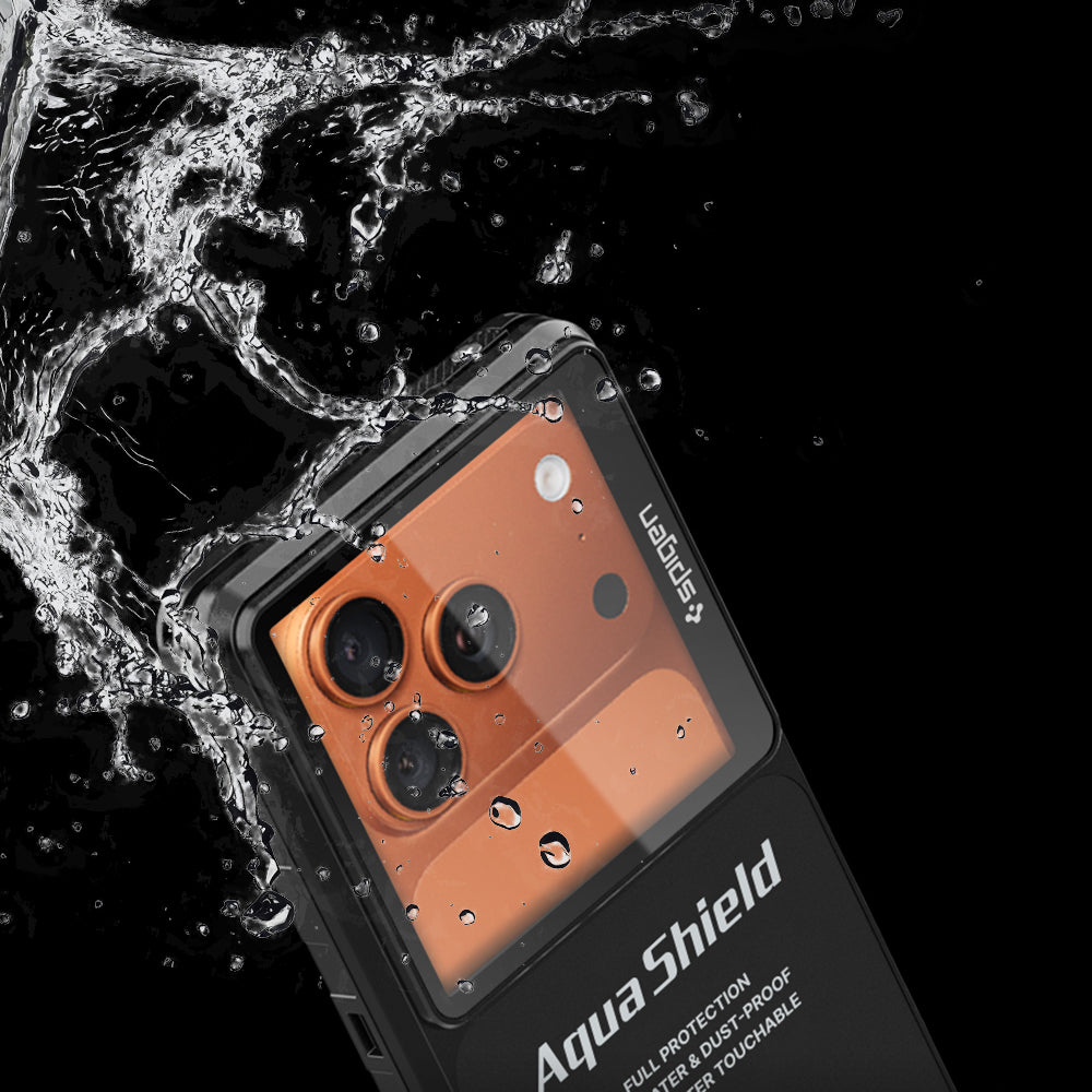 Universele Waterdichte Hoes Spigen, Aqua Shield A604, Zwart ACS11675