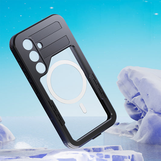 Waterproof hoes voor Samsung Galaxy S24 S921, ShellBox, Zwart