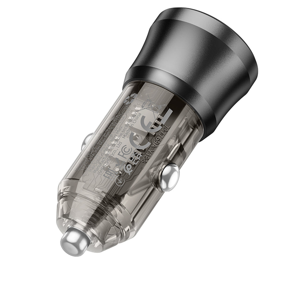 Auto-oplader Borofone BZ25 Journey, 38W, 3A, 1 x USB-A - 1 x USB-C, Zwart