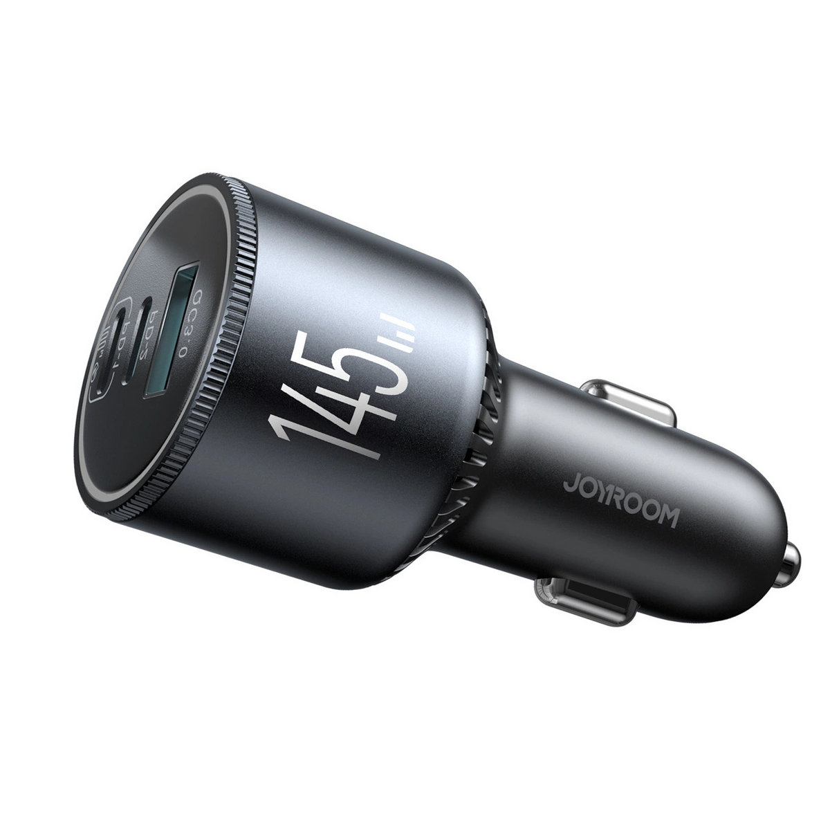 Autolader met USB-C Kabel Joyroom JR-CCN07, 145W, 5A, 1 x USB-A - 2 x USB-C, Gri