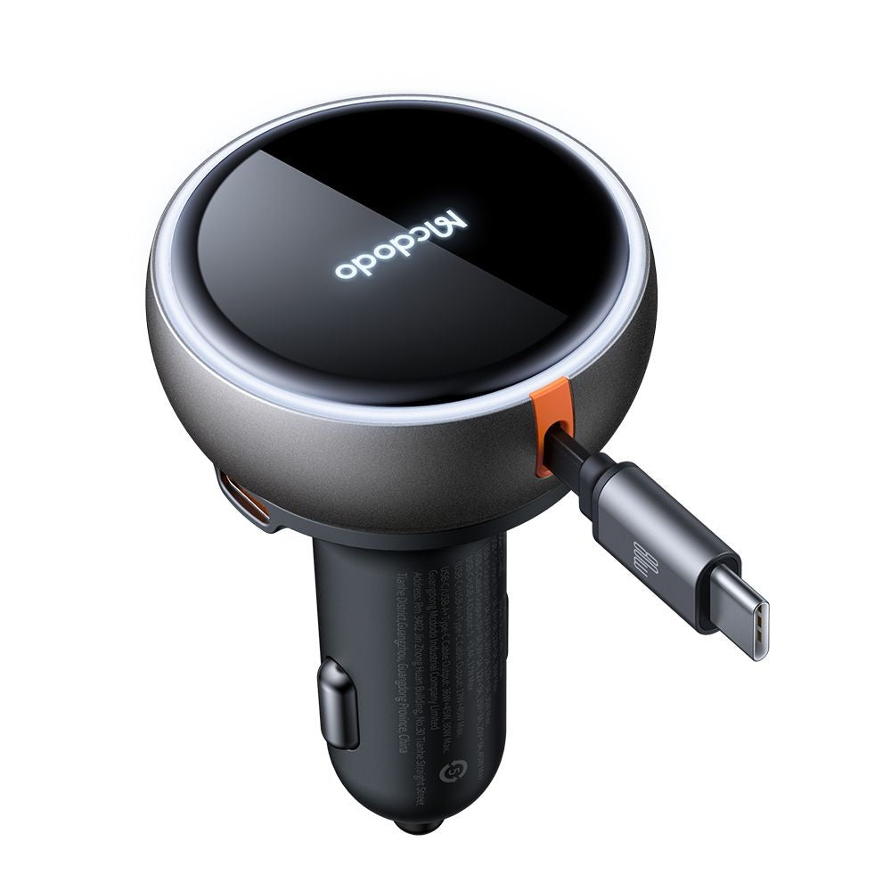 Auto-oplader met USB-C Kabel McDodo CC-4850, 80W, 3A, 1 x USB-A - 1 x USB-C, Zwart