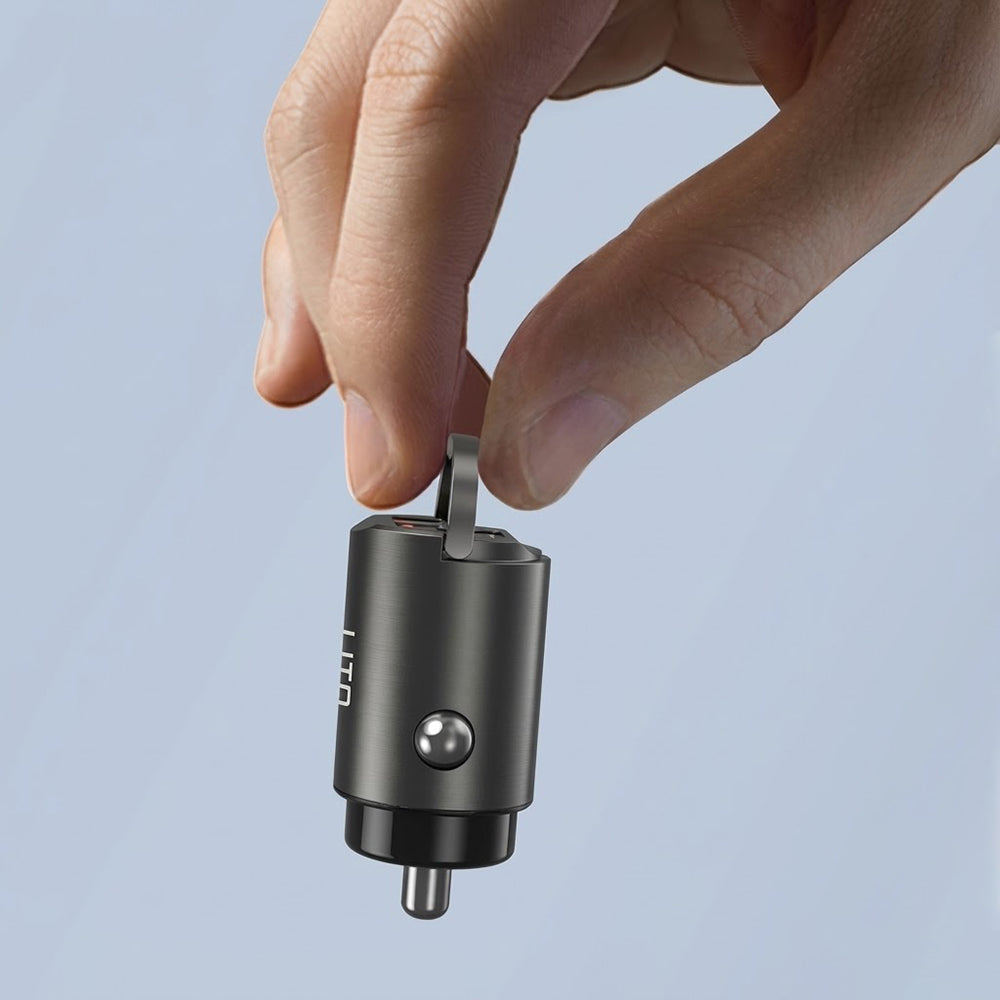 Auto-oplader Lito IN-C03, 30W, 3A, 1 x USB-A - 1 x USB-C, Zwart
