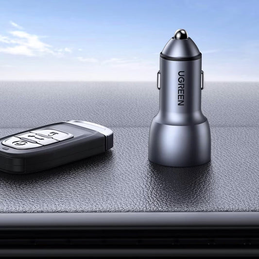 Autolader UGREEN CD213, 36W, 3A, 2 x USB-A, Grijs