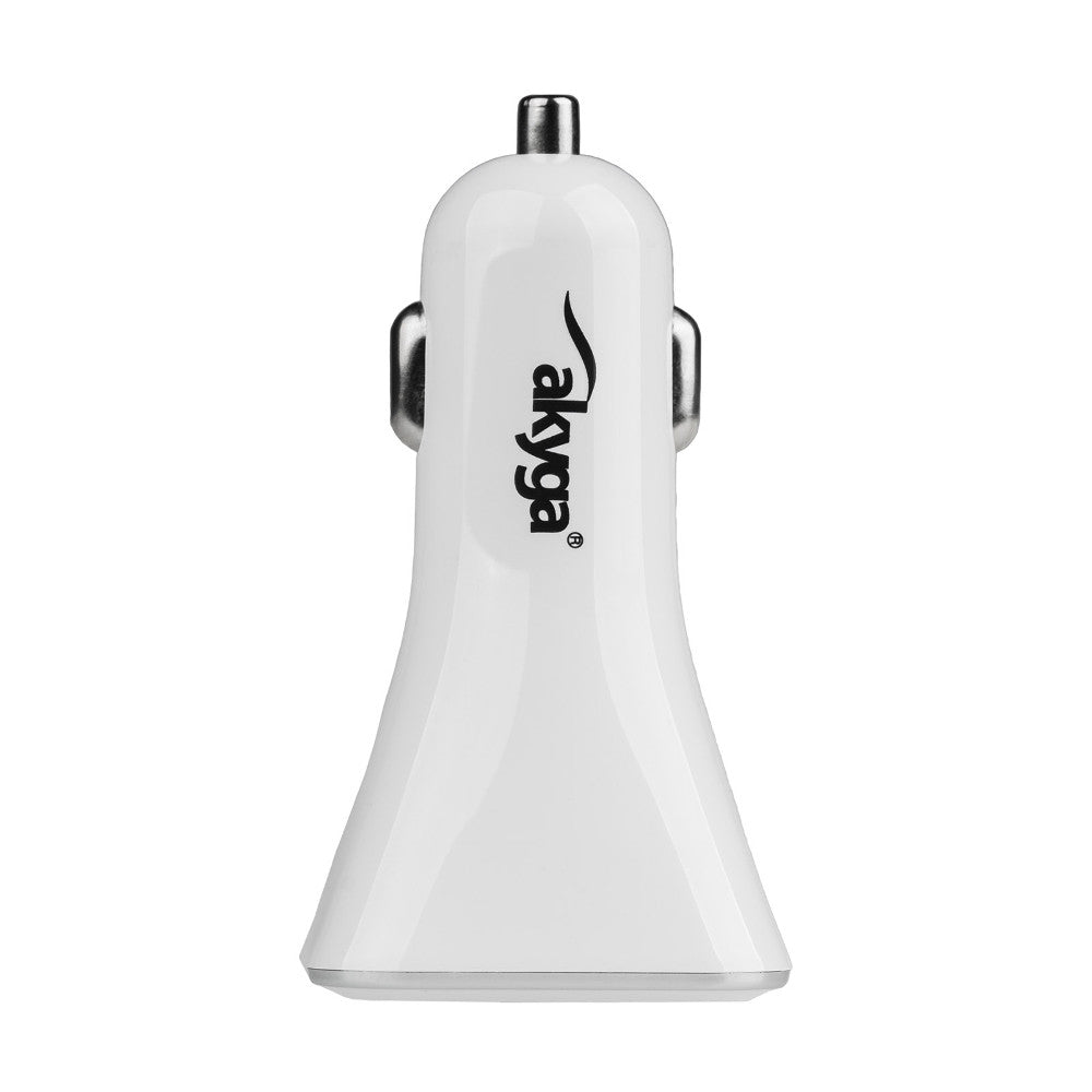 Auto-oplader Akyga AK-CH-09, 10W, 2A, 4 x USB-A, Wit