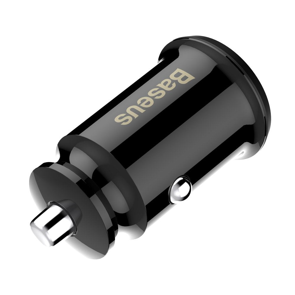 Autolader Baseus Grain, 10W, 2.4A, 2 x USB-A, Zwart CCALL-ML01