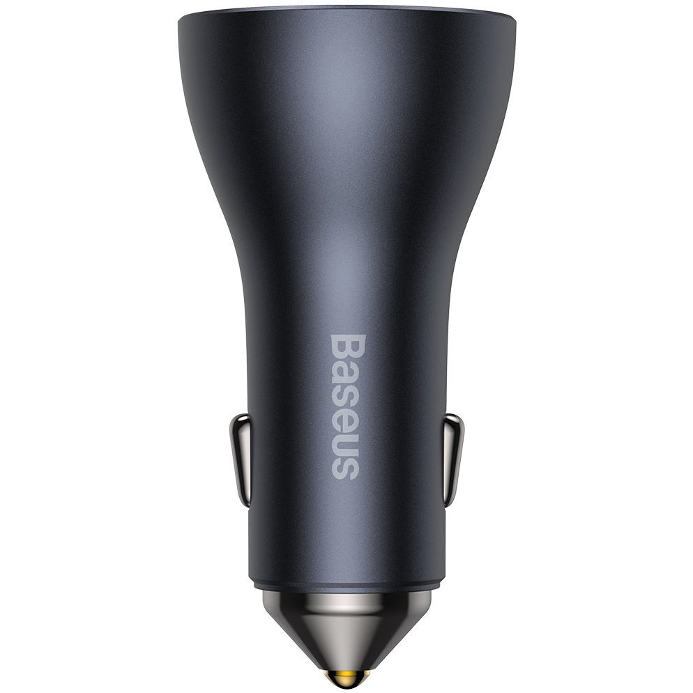 Autolader Baseus Golden Contactor Pro, 65W, 3A, 1 x USB-A - 2 x USB-C, Grijs CGJP010013