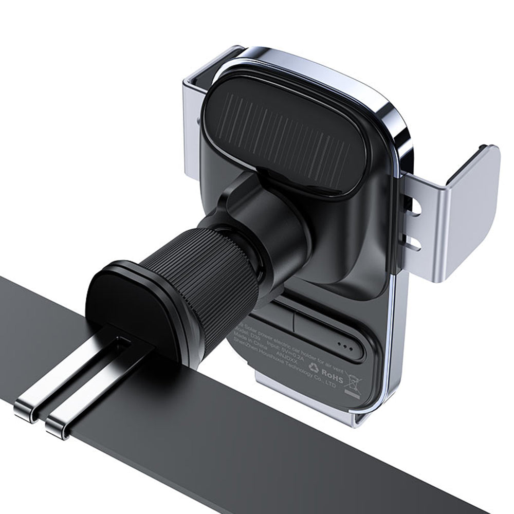 Draadloze Auto Oplader Acefast D39 met Zonnepaneel, 15W, 1.67A, Zwart