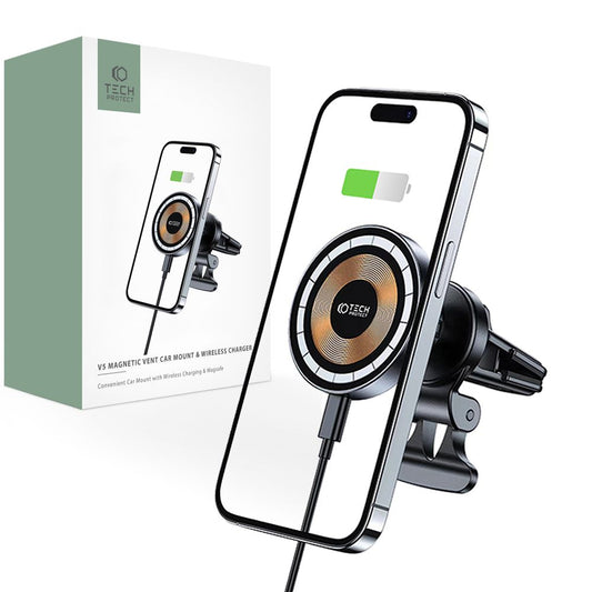 Draadloze autolader Tech-Protect V5, 15W, 1,67A, zwart