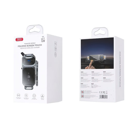 Draadloze Auto Oplader XO Design WX041, 15W, 1.67A, Zwart