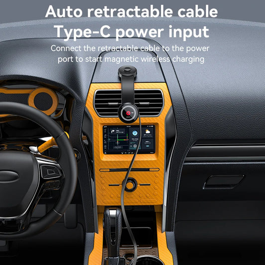 Draadloze Auto Oplader Yesido C314, 15W, 1.67A, Zwart