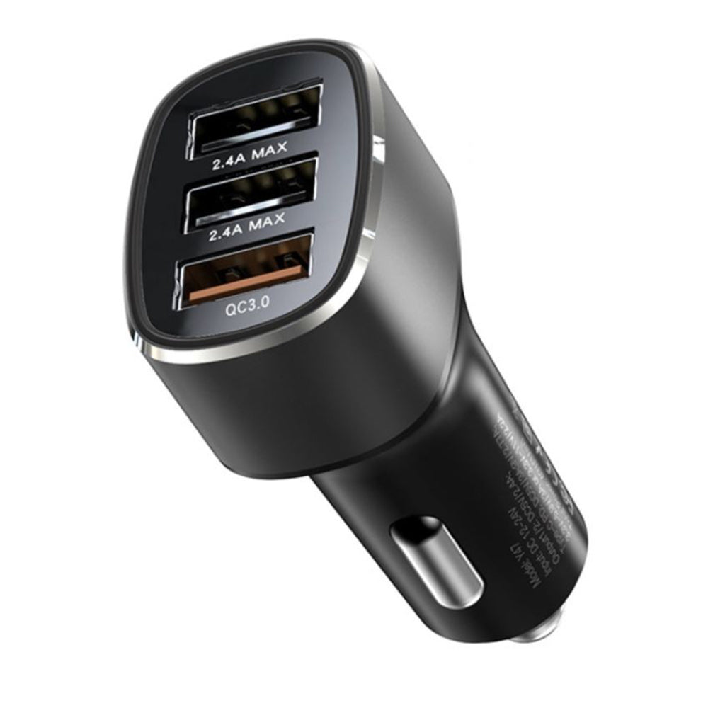 Auto-oplader Yesido Y46, 42W, 3A, 3 x USB-A, Zwart