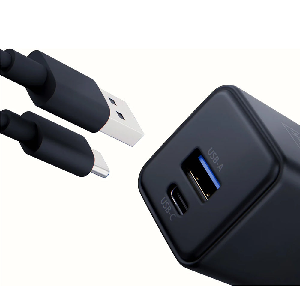 3MK Hyper Network Charger, 20W, 3A, 1 x USB-A - 1 x USB-C, Black