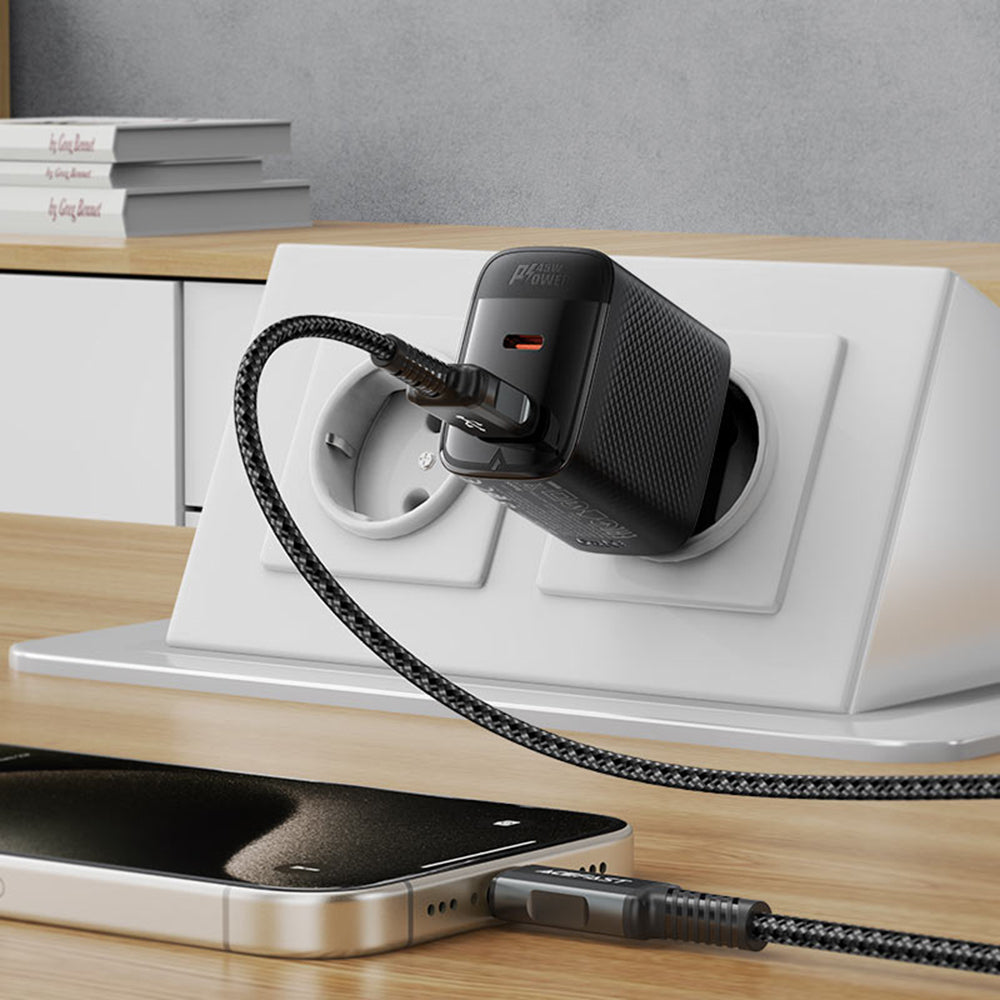 Netwerkoplader Acefast A106, 45W, 3A, 1 x USB-A - 1 x USB-C, Zwart