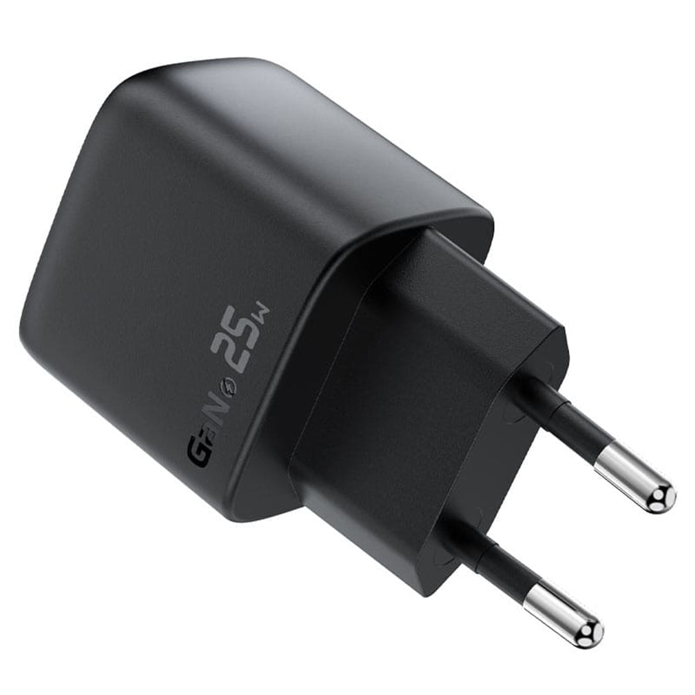 Acefast A114 Display Netwerkoplader, 25W, 3A, 1 x USB-A - 1 x USB-C, Zwart