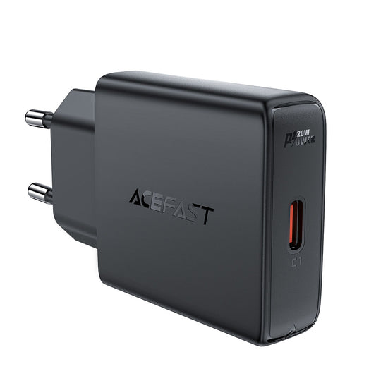 Acefast A65 Network Charger, 20W, 3A, 1 x USB-C, Black
