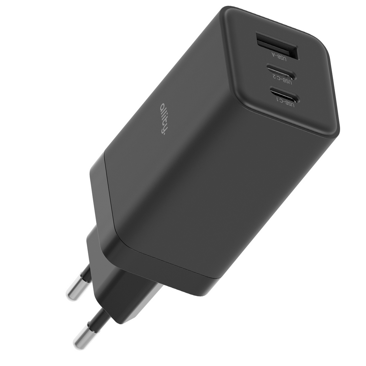 Allity Netwerkoplader. ATC-01-65WACC Fast, 65W, 3.25A, 1 x USB-A - 2 x USB-C, Zwart