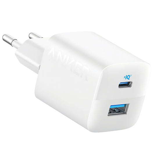 Anker 323 Netwerkoplader, 33W, 3A, 1 x USB-A - 1 x USB-C, Wit A2331G21