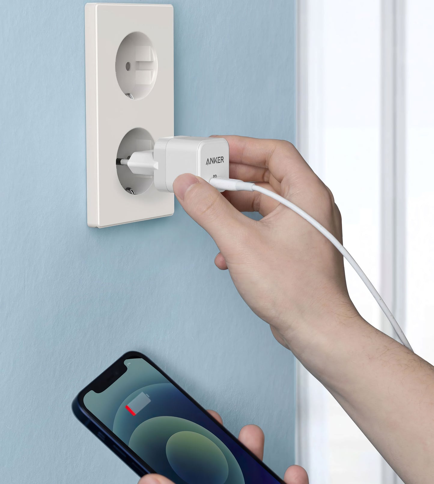 Anker PowerPort III Cube-netwerkoplader, 20W, 3A, 1 x USB-C, Wit A2149G21