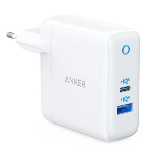 Netwerkoplader Anker PowerPort PD+ 2, 35W, 3A, 1 x USB-A - 1 x USB-C, Wit A263636G21