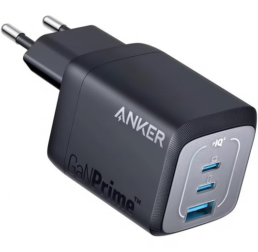 Anker Prime Netwerkoplader, 67W, 5A, 1 x USB-A - 2 x USB-C, Zwart A2669313