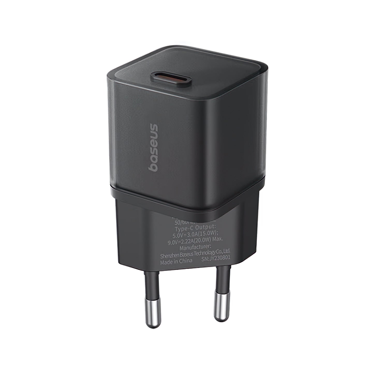 Baseus GaN5S netwerklader GaN5S, 20W, 3A, 1 x USB-C, zwart P10162503113-00