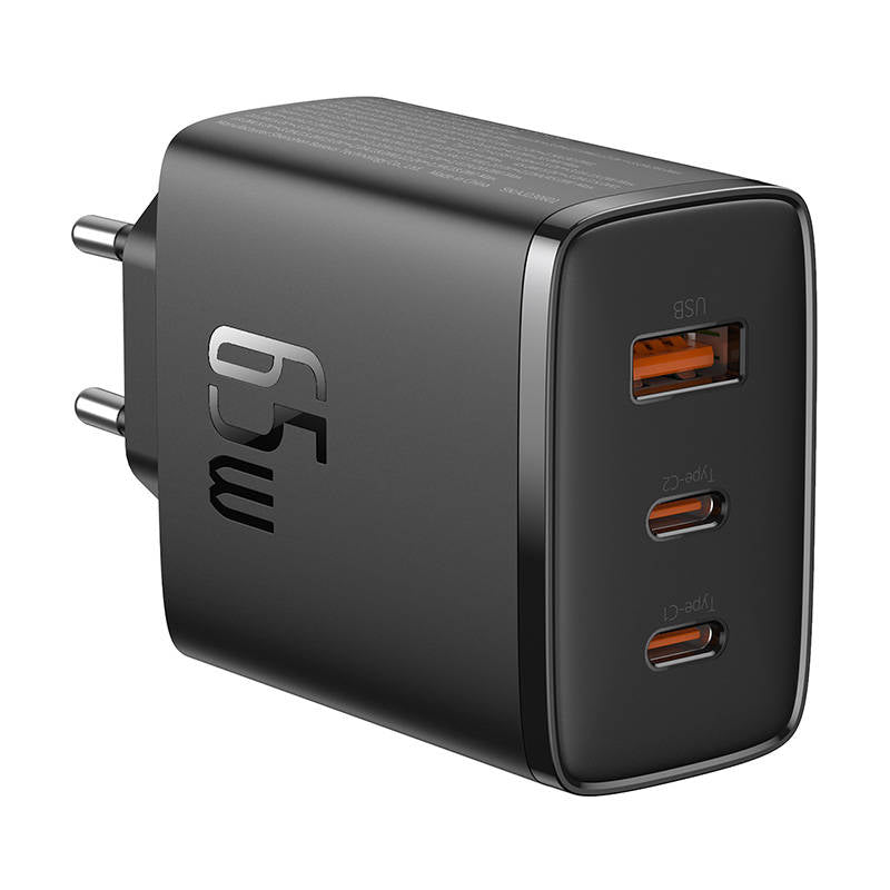 Baseus Cube Pro Netwerkoplader, 65W, 3.25A, 1 x USB-A - 2 x USB-C, Zwart P10152301113-00