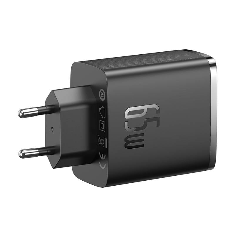 Baseus Cube Pro Netwerkoplader, 65W, 3.25A, 1 x USB-A - 2 x USB-C, Zwart P10152301113-00