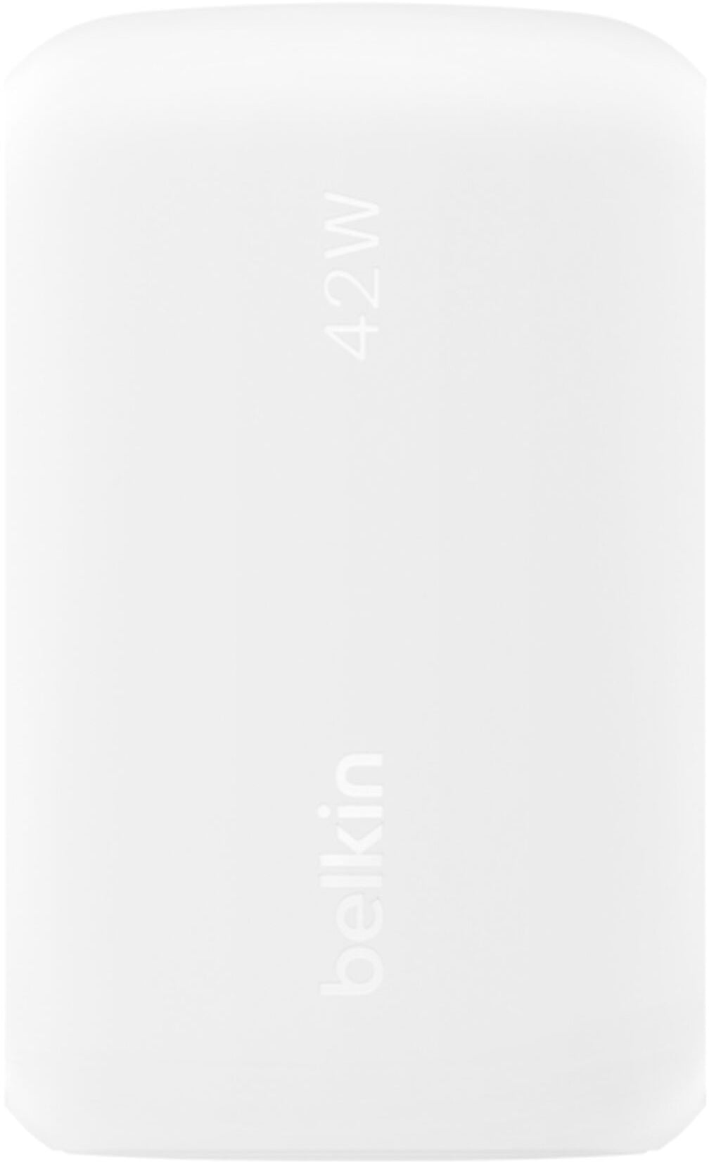 Belkin BoostCharge Dual Netlader, 42W, 3A, 1 x USB-A - 1 x USB-C, Wit WCB009vfWH