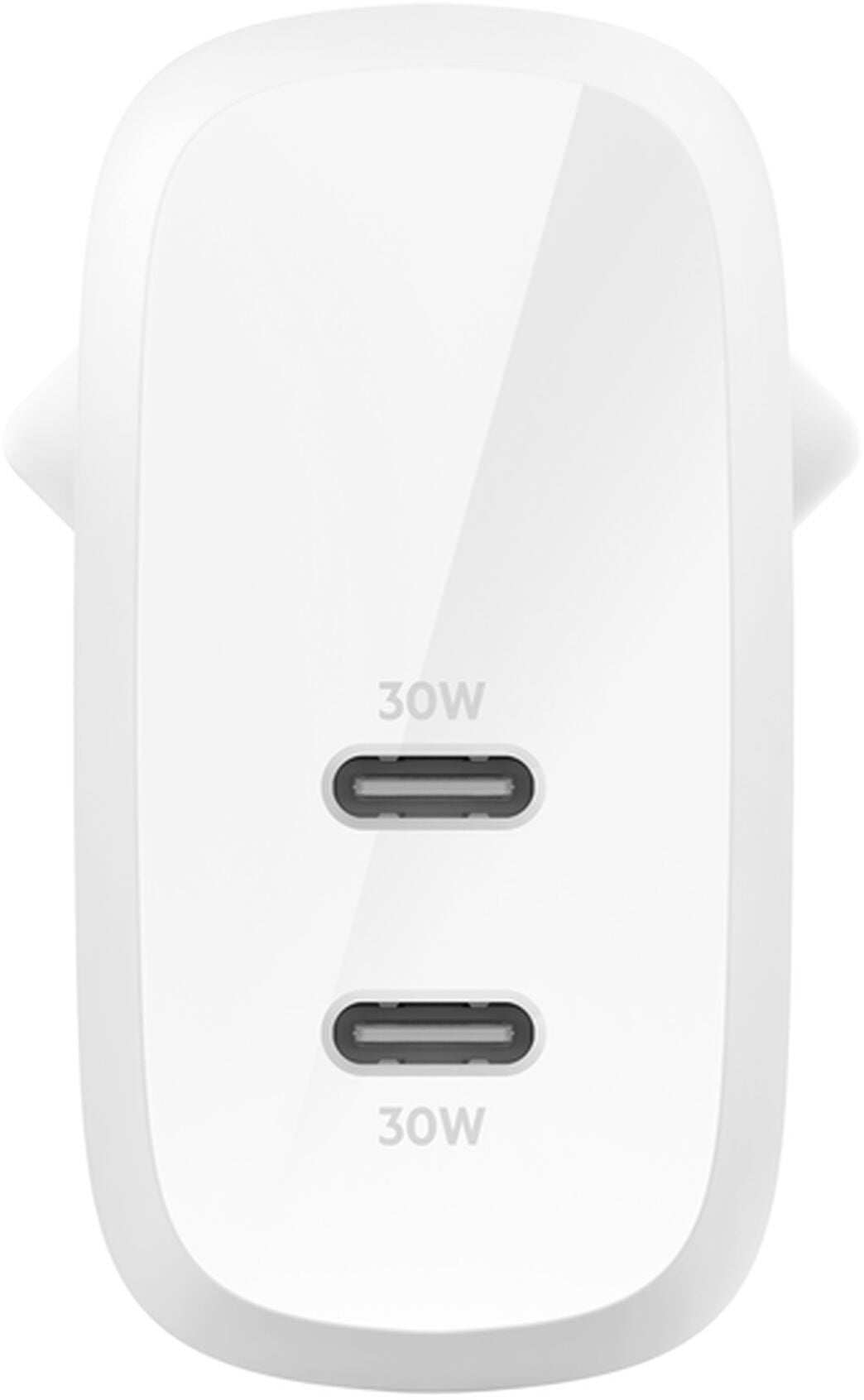 Belkin BoostCharge Pro Dual Netlader, 60W, 3A, 2 x USB-C, Wit WCB010vfWH