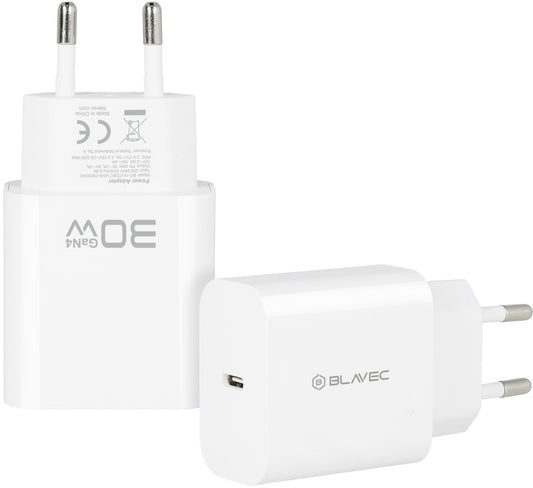 Blavec BC-14-netadapter, 30 W, 3 A, 1 x USB-C, wit