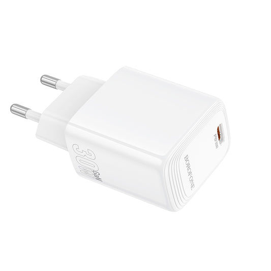Borofone BN28 Fuente Netwerkoplader, 30W, 3A, 1 x USB-C, Wit