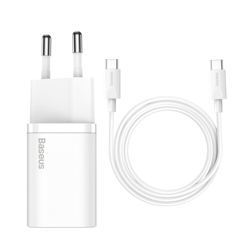 Netlader met USB-C-kabel Baseus Super Si, 25W, 3A, 1 x USB-C, Wit TZCCSUP-L02