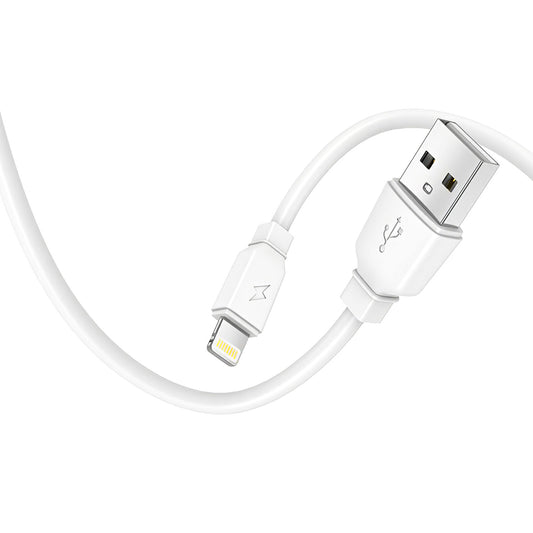 Prestico F7S Netwerkoplader met Lightning-kabel, 12W, 2,4A, 1 x USB-A, Wit
