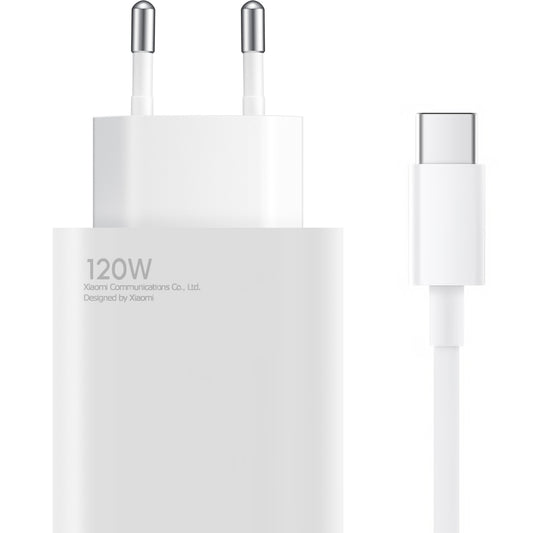 Xiaomi Netwerkoplader met USB-C kabel, 120W, 6A, 1 x USB-A, Wit BHR9462EU