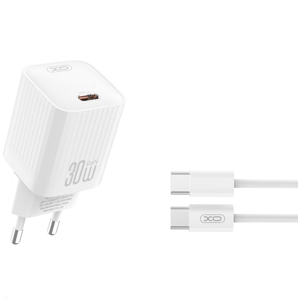 Netwerkoplader met USB-C Kabel XO Design L148, 30W, 3A, 1 x USB-C, Wit