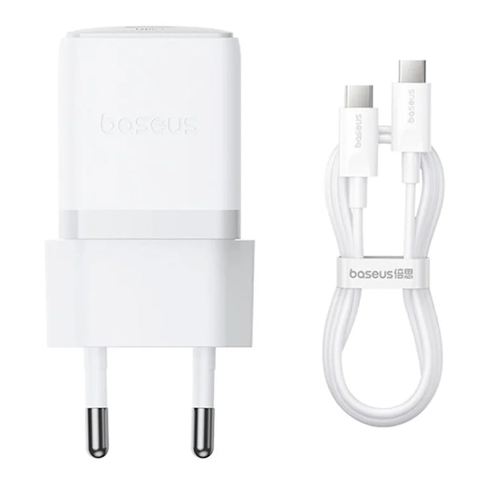 Netwerkoplader met USB-C Kabel Baseus Palm, 30W, 3A, 1 x USB-C, Wit P10111605213-01
